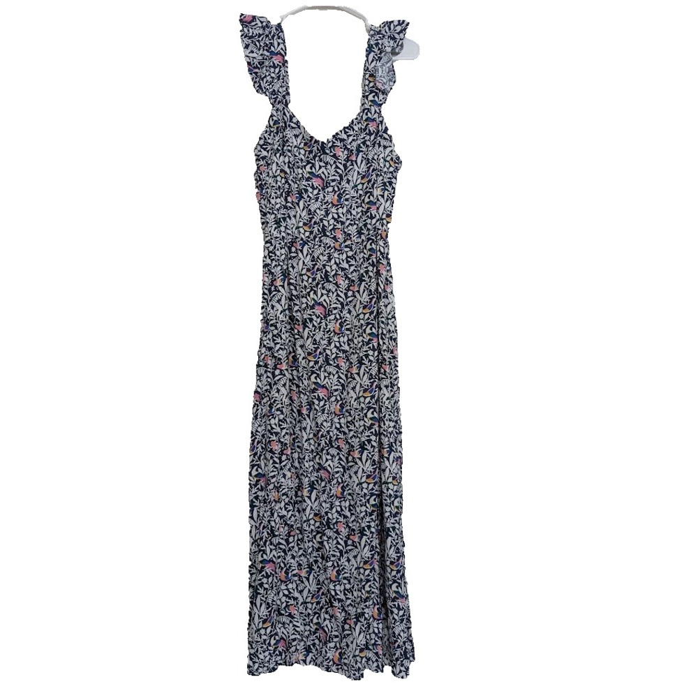 Loft Sleeveless Womens Size‎ 12 Maxi Dress Floral Boho Novalty Print Vacation